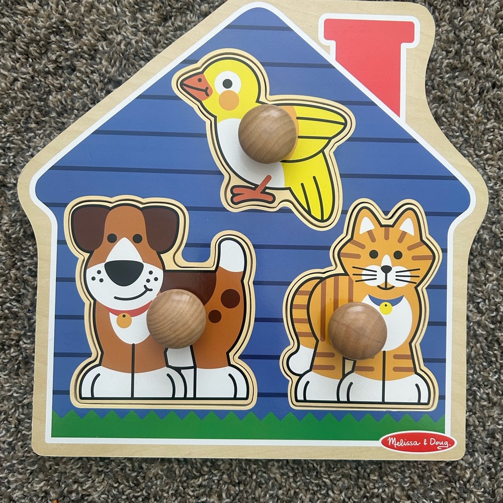Melissa & Doug Blue and Yellow Animal House Puzzle - Picture 3 of 3